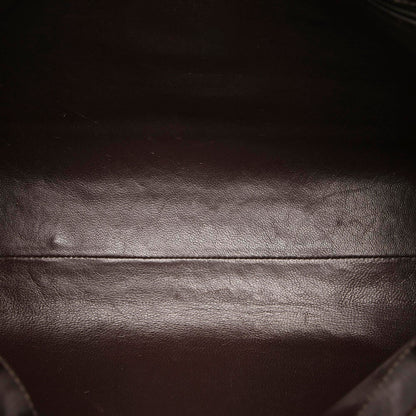 CC Chain Patent Leather Shoulder Bag Brown
