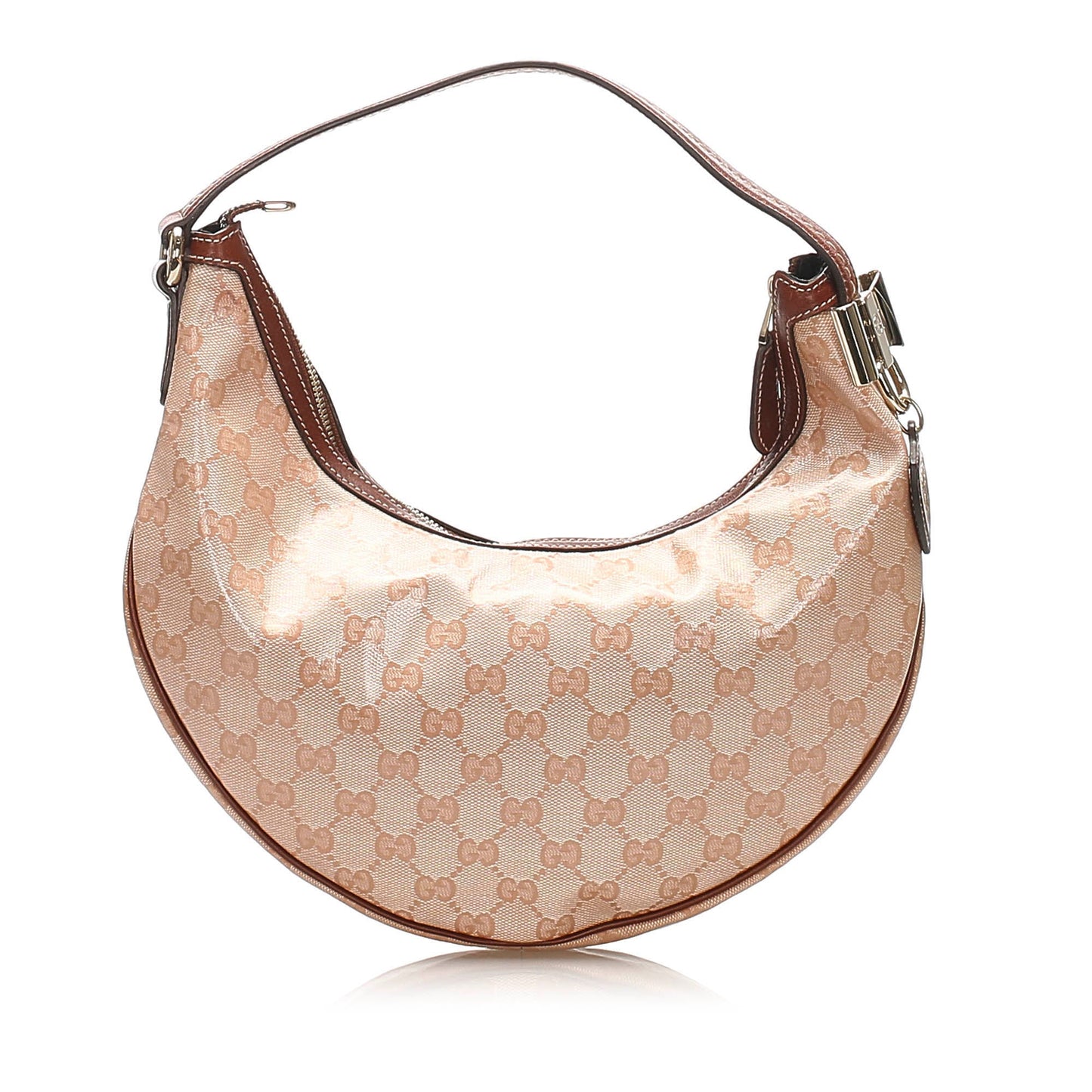 Gucci GG Crystal Hobo Bag Brown