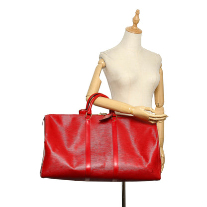 Louis-Vuitton Epi Keepall 50 Red
