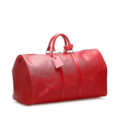 Louis-Vuitton Epi Keepall 50 Red