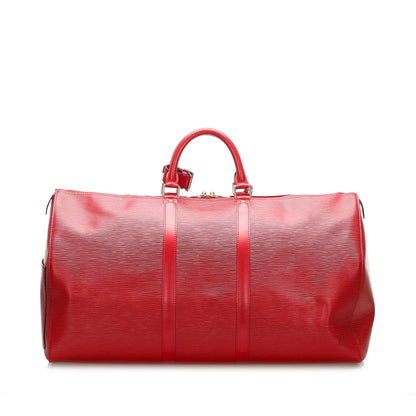 Louis-Vuitton Epi Keepall 50 Red