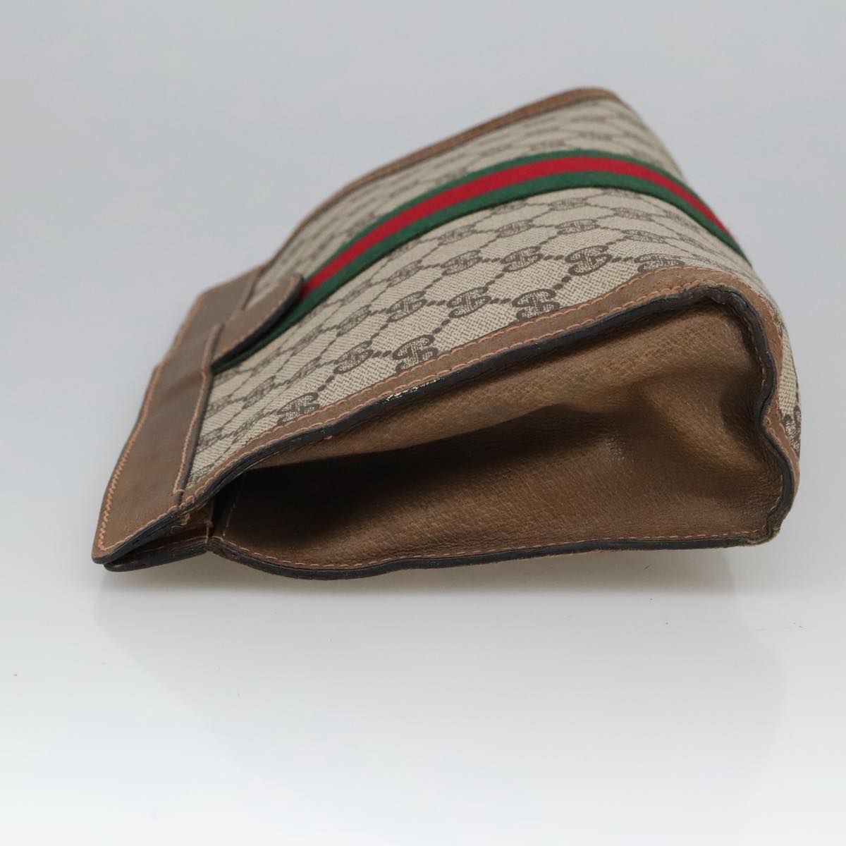 Gucci Ophidia Beige Canvas Clutch Bag