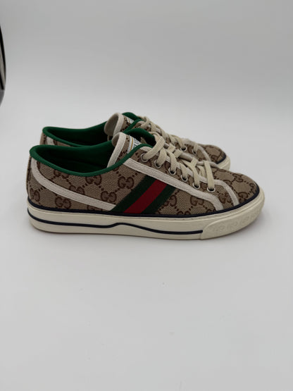 Shoes Luxury Designer By Gucci In Brown, Size:7.5