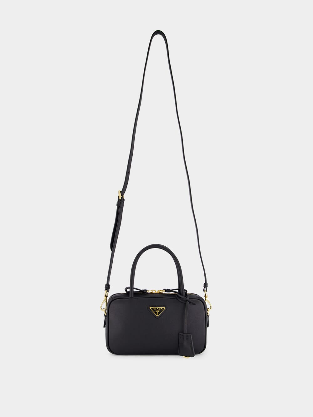 Black Soft Grain Leather Handbag