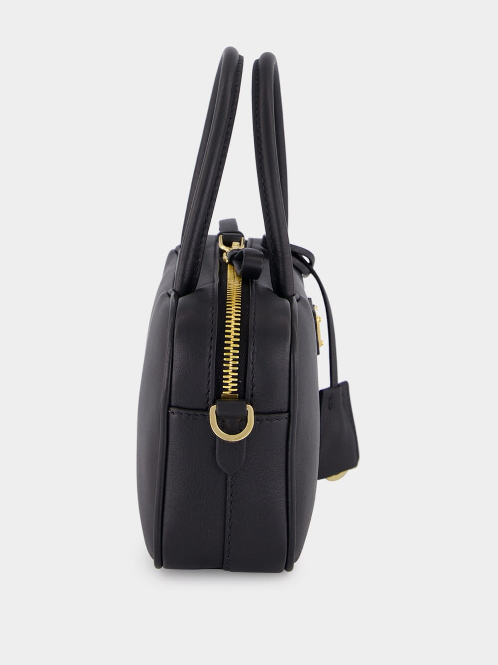 Black Soft Grain Leather Handbag