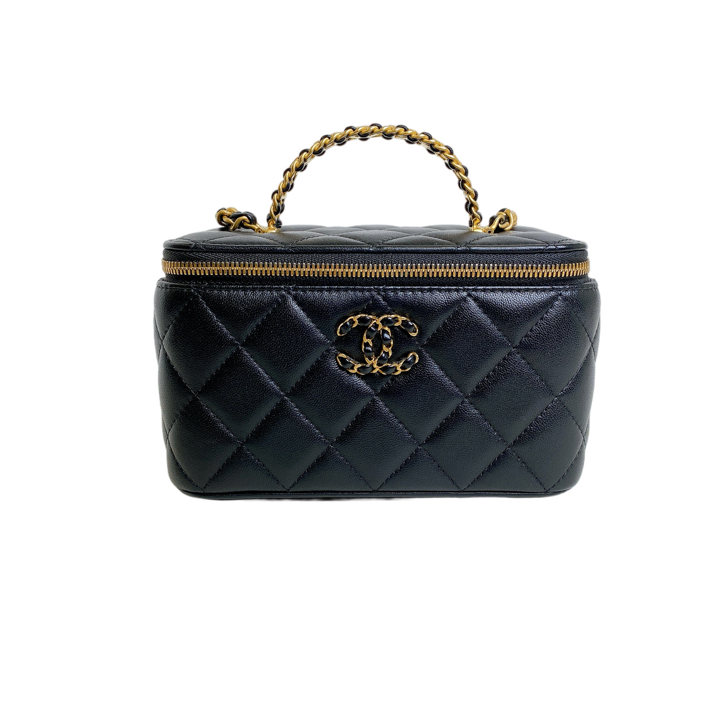 CHANEL VANITY WITH CHAIN TOP HANDLE