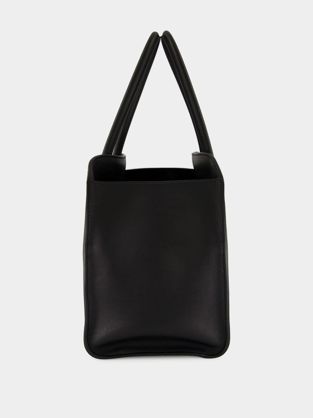 Large Black Leather Tote Bag