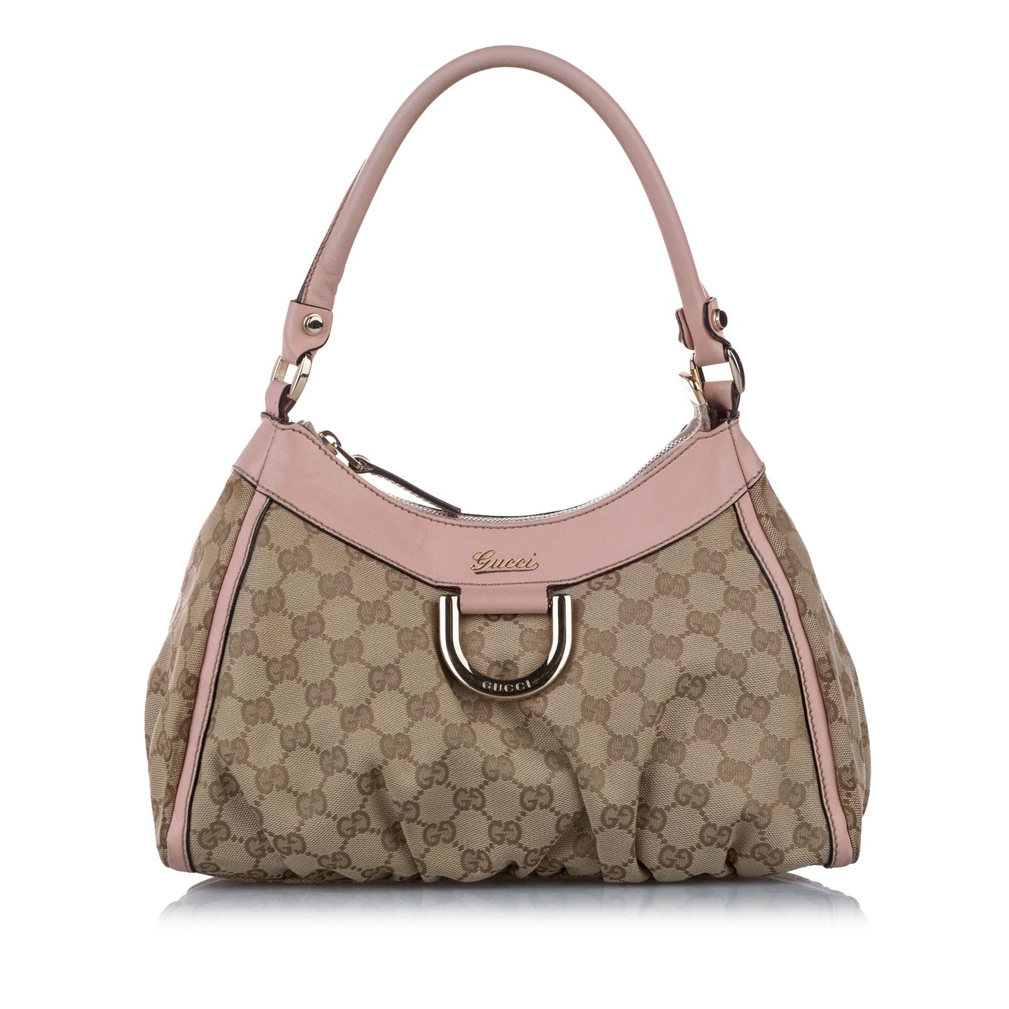 Gucci GG Canvas Abbey D-Ring Shoulder Bag Brown