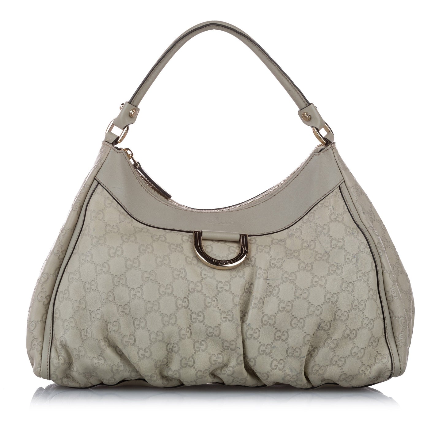 Gucci Guccissima Abbey D-Ring Shoulder Bag Gray
