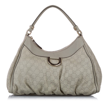 Gucci Guccissima Abbey D-Ring Shoulder Bag Gray