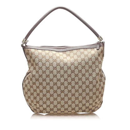 Gucci GG Canvas Hobo Bag Brown