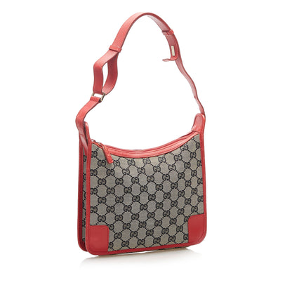 Gucci GG Canvas Shoulder Bag Gray