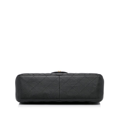 Chanel Classic Double Flap Jumbo Black Caviar Gold