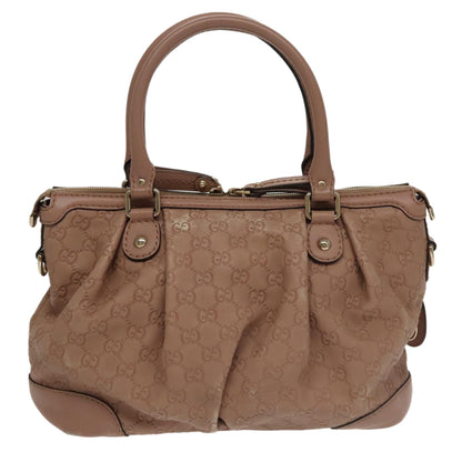 Gucci Gg Canvas Brown Leather Handbag