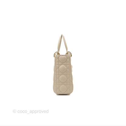 Christian Dior My ABCDior Lady Dior Beige Matte Lambskin Gold Hardware