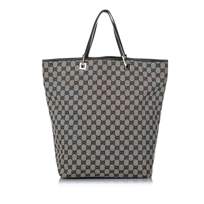 Gucci GG Canvas Tote Bag Gray