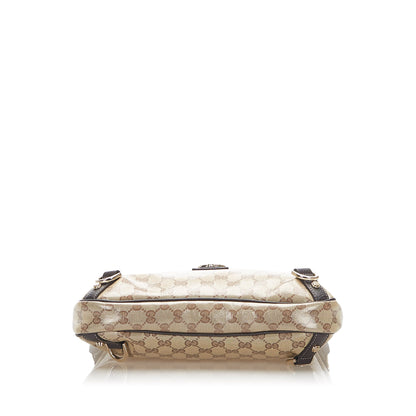 Gucci GG Crystal Abbey D Ring Shoulder Bag Brown