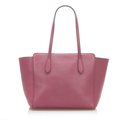 Gucci Gucci Swing Leather Tote Bag Pink