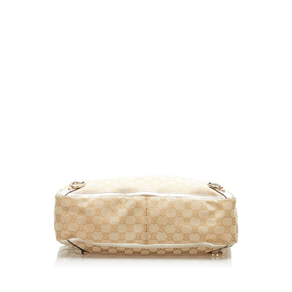 Gucci GG Canvas Abbey D- Ring Tote Bag Brown