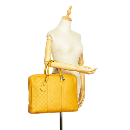 Louis-Vuitton Damier Infini Porte-Documents Voyage Yellow