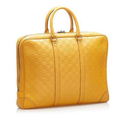 Louis-Vuitton Damier Infini Porte-Documents Voyage Yellow