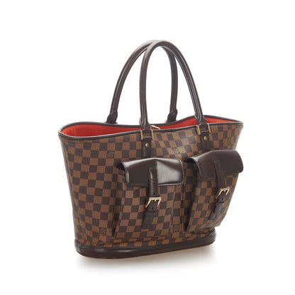 Louis-Vuitton Damier Ebene Manosque GM Brown