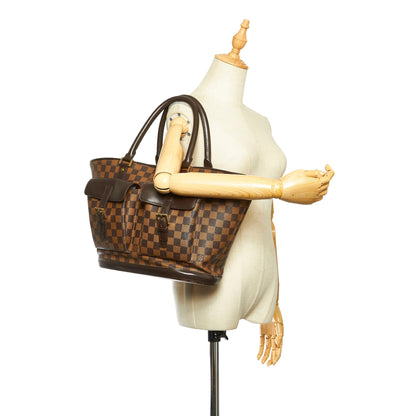 Louis-Vuitton Damier Ebene Manosque GM Brown