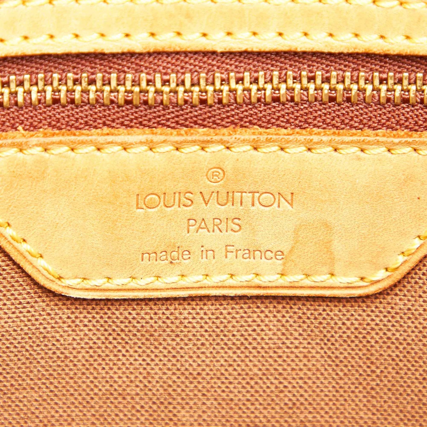 Louis-Vuitton Monogram Cabas Mezzo Brown