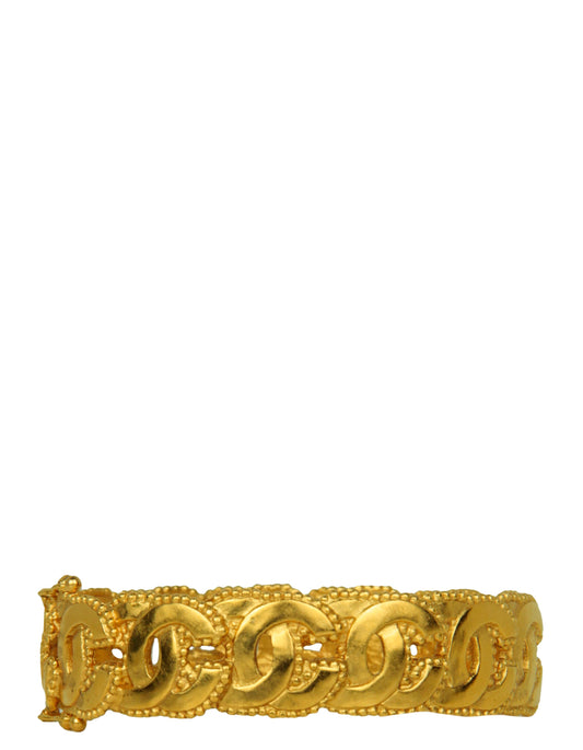 Chanel '90s Gold Vintage Multi CC Cut-Out Bangle Bracelet