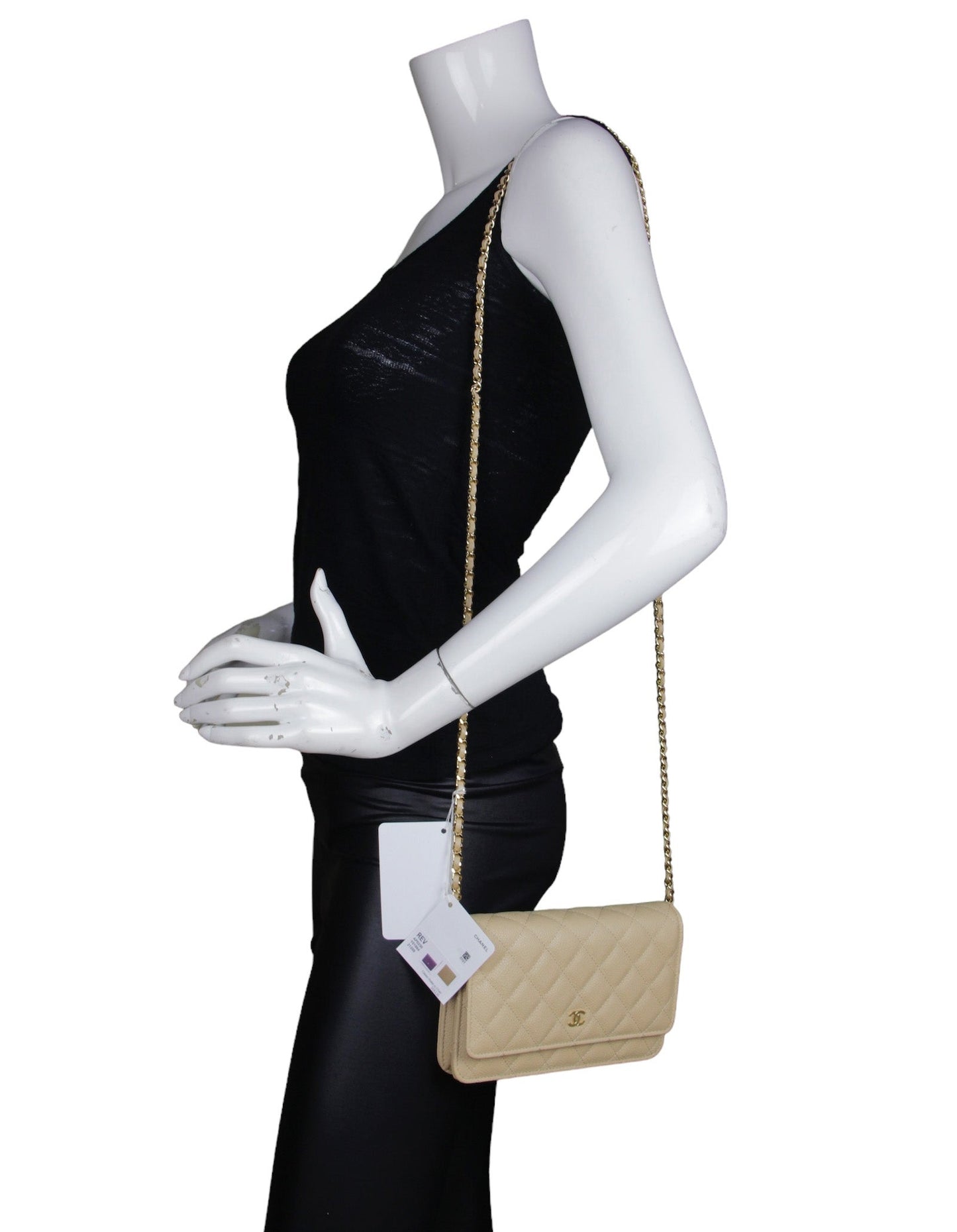 Chanel NWT Beige Caviar Leather WOC
