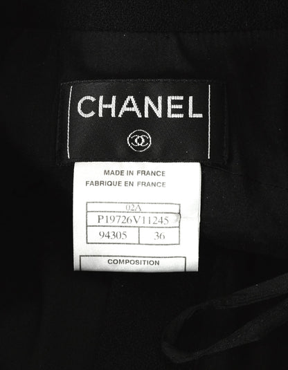 Chanel Black Wool Pants w/ Pockets sz 36