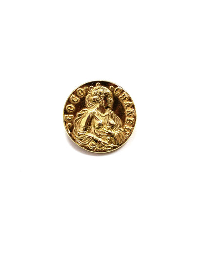 Chanel Set of 5 Coco Goldtone Vintage Buttons