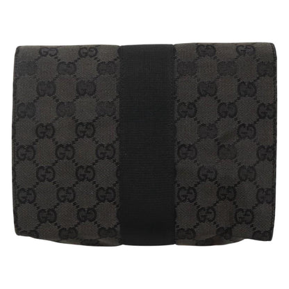Gucci Gg Canvas Black Canvas Clutch Bag