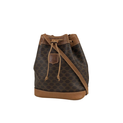 CELINE  Drawstring Shoulder bag Brown Vintage wt5bvk