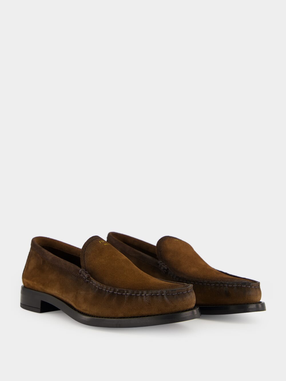 Cocoa Suede Leather Loafers