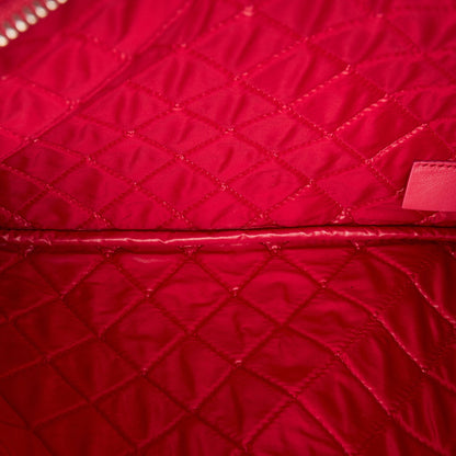 Matelasse CC Patent Leather Clutch Bag Red