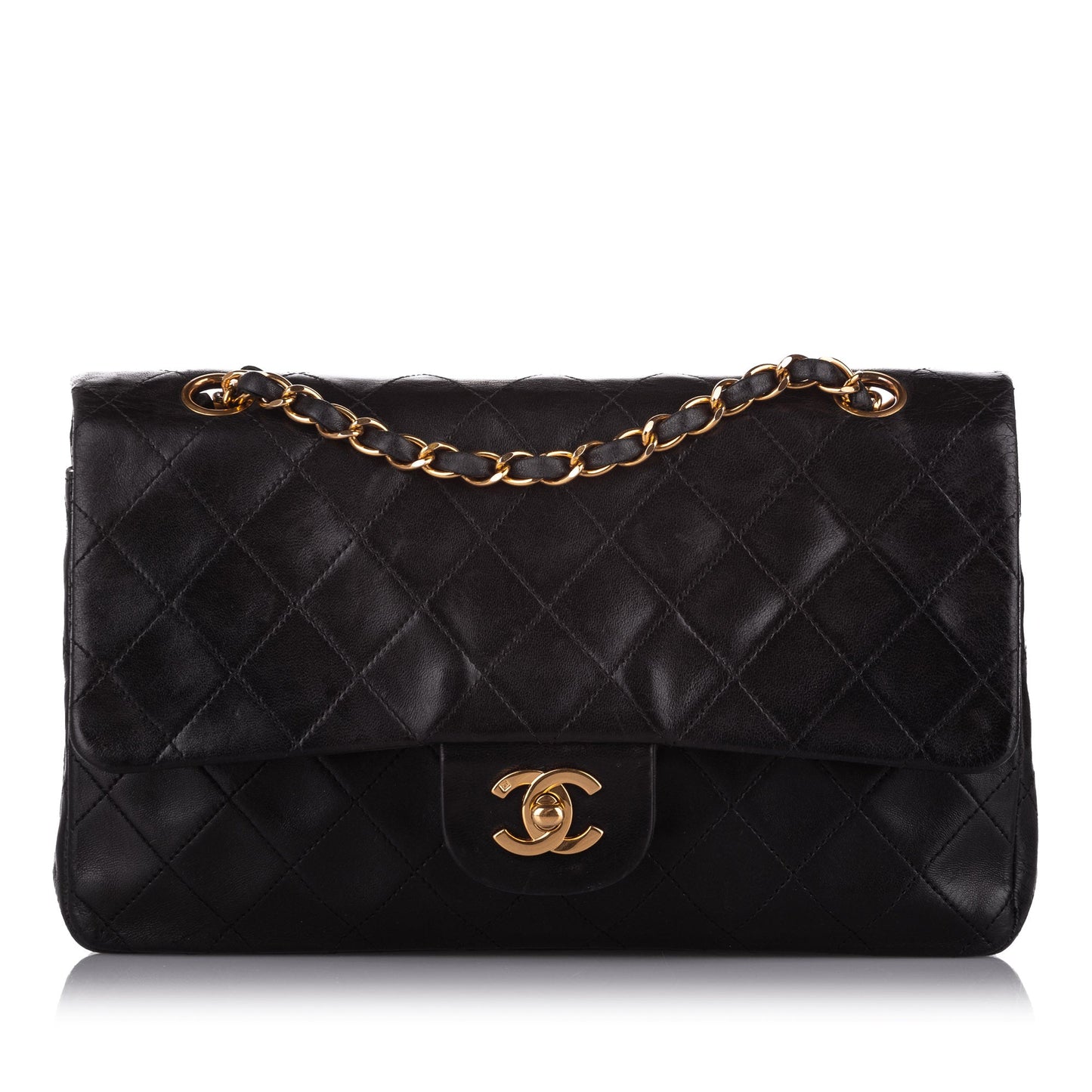 Medium Classic Flap Lambskin black GHW