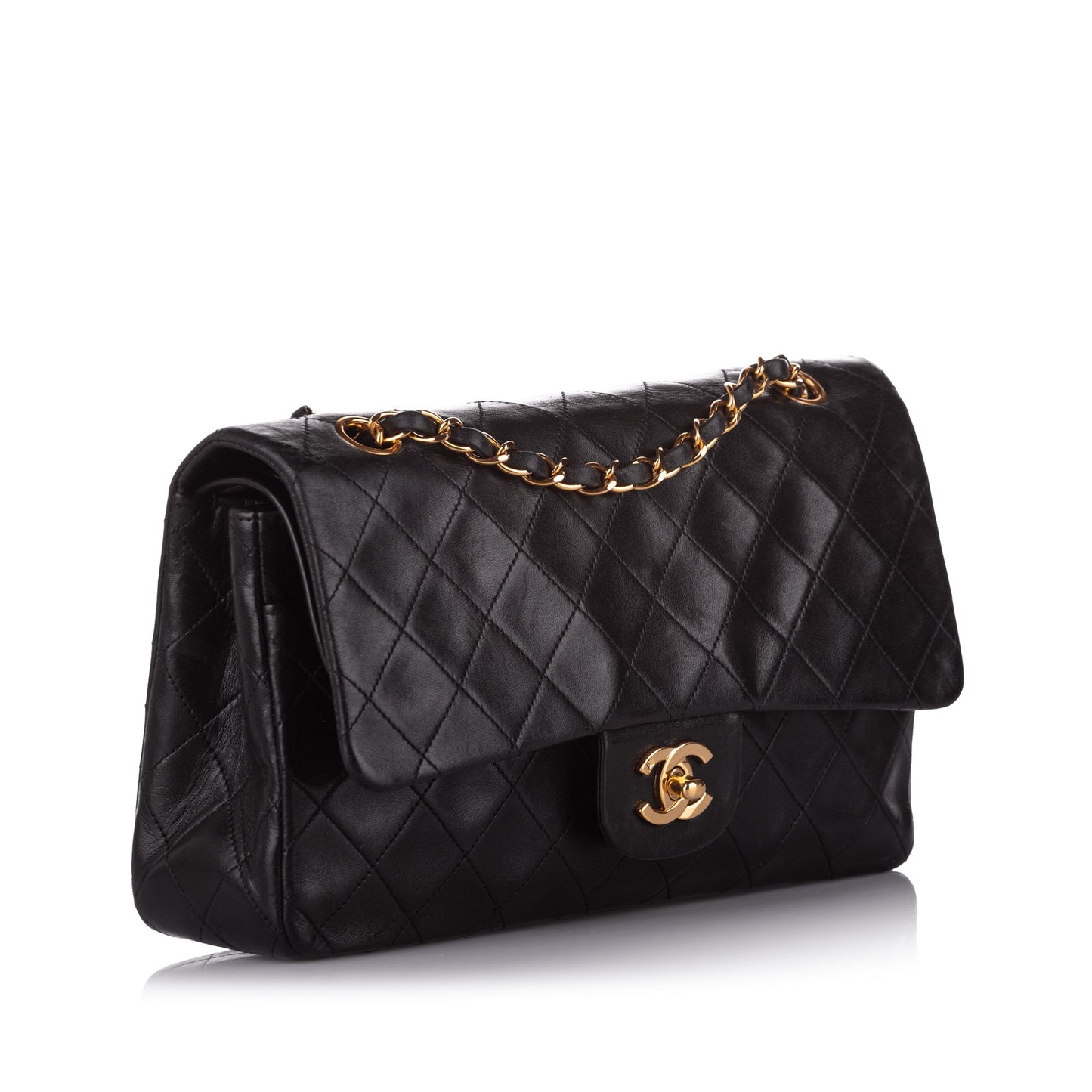 Medium Classic Flap Lambskin black GHW