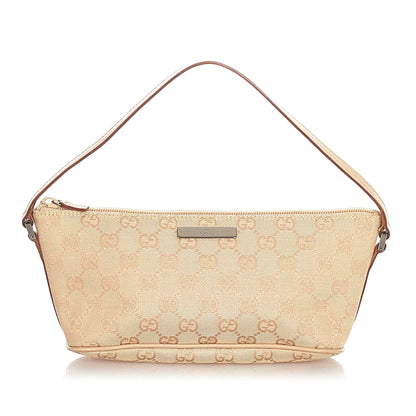 Gucci Gucci GG Canvas Boat Baguette Brown