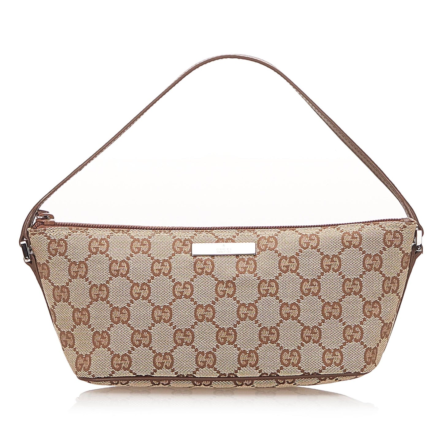 Gucci GG Canvas Boat Baguette Brown