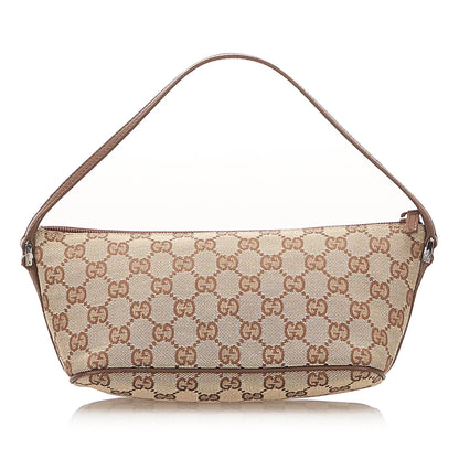 Gucci GG Canvas Boat Baguette Brown