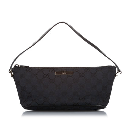 Gucci Gucci GG Canvas Boat Baguette Black