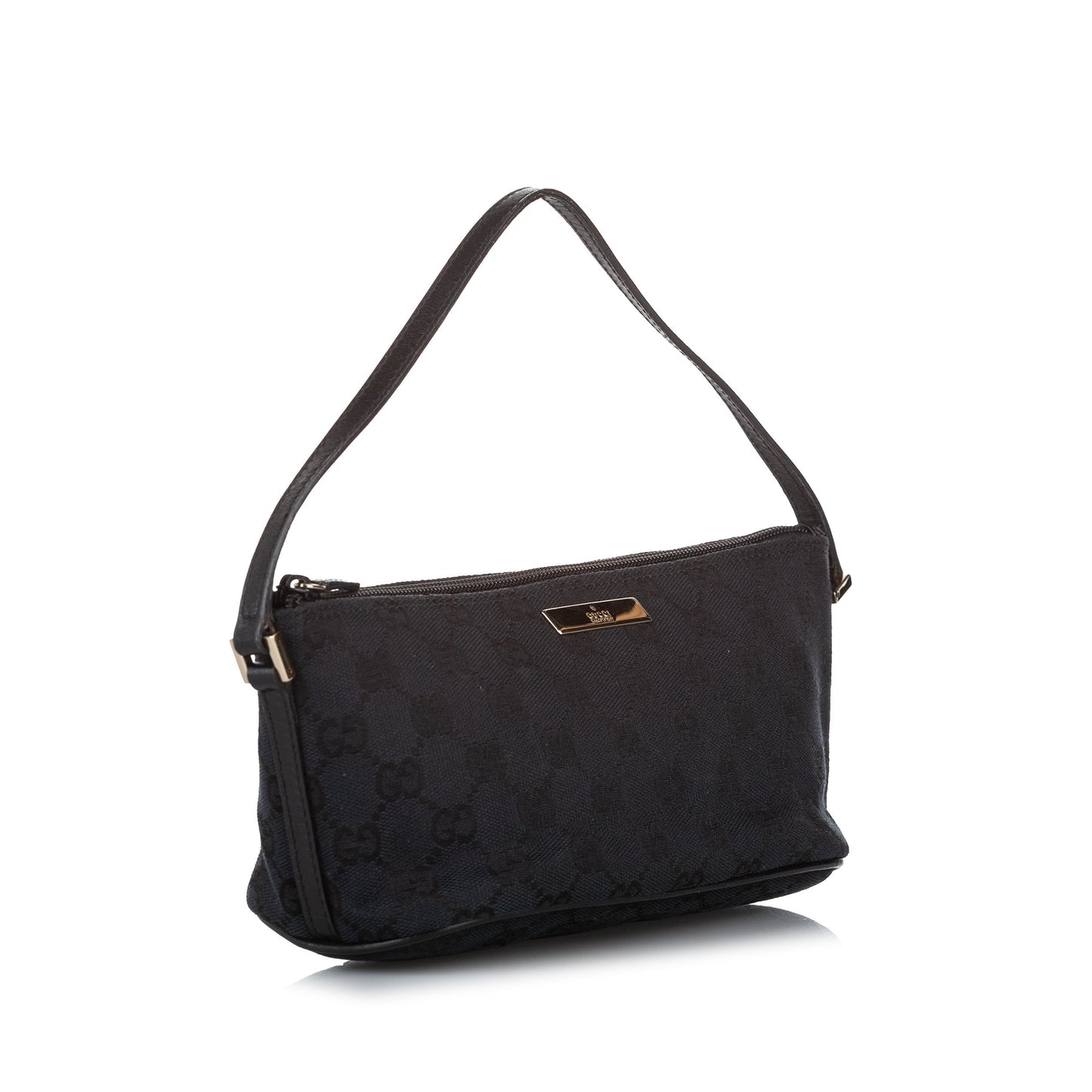 Gucci Gucci GG Canvas Boat Baguette Black