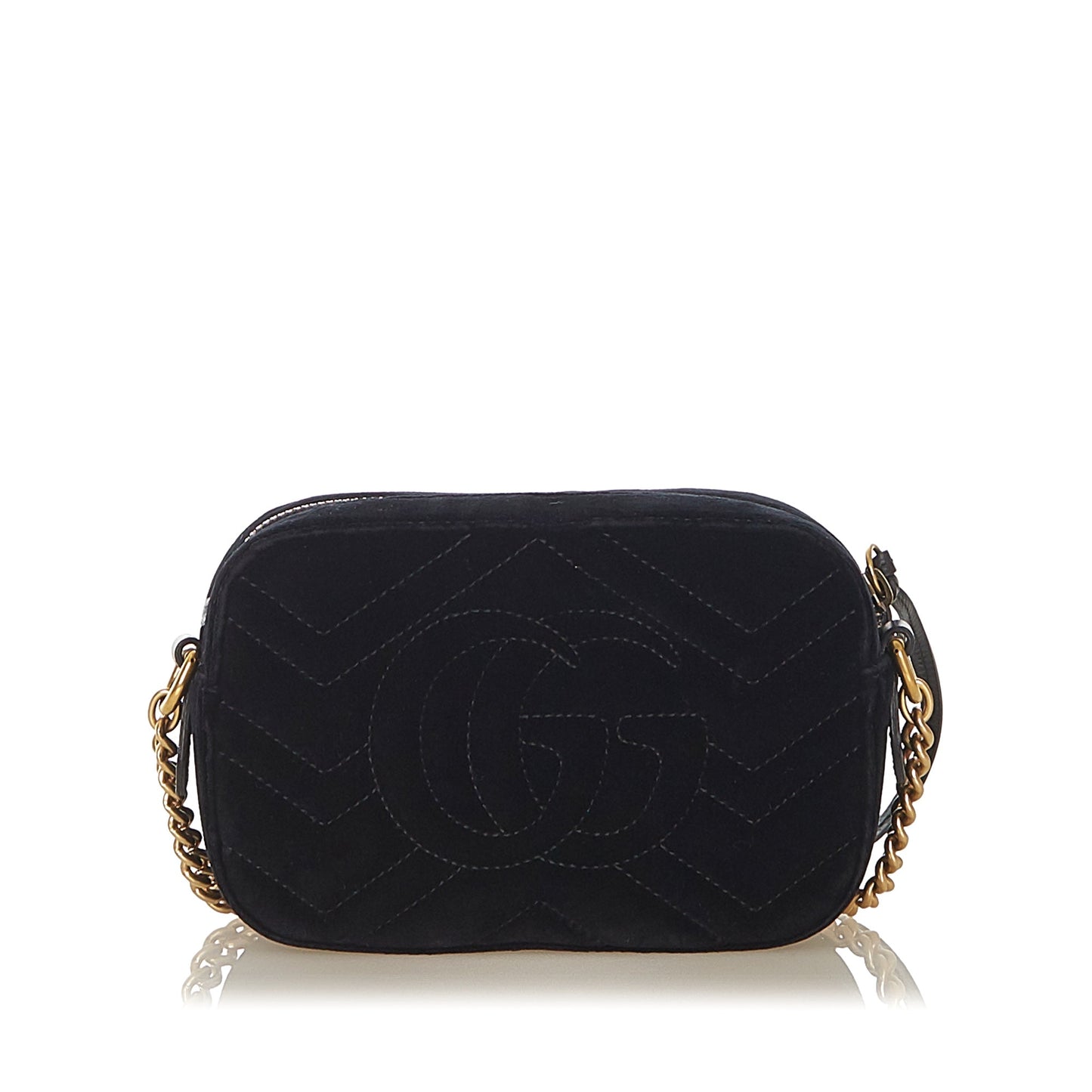 Gucci GG Marmont Velvet Crossbody Bag Black