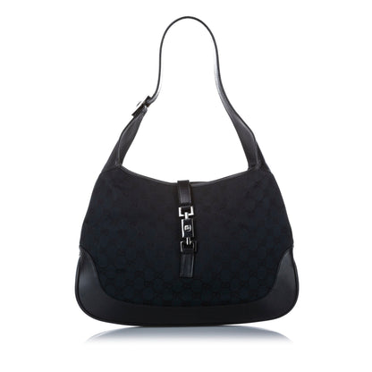 Gucci Gucci GG Canvas Jackie Shoulder Bag Black