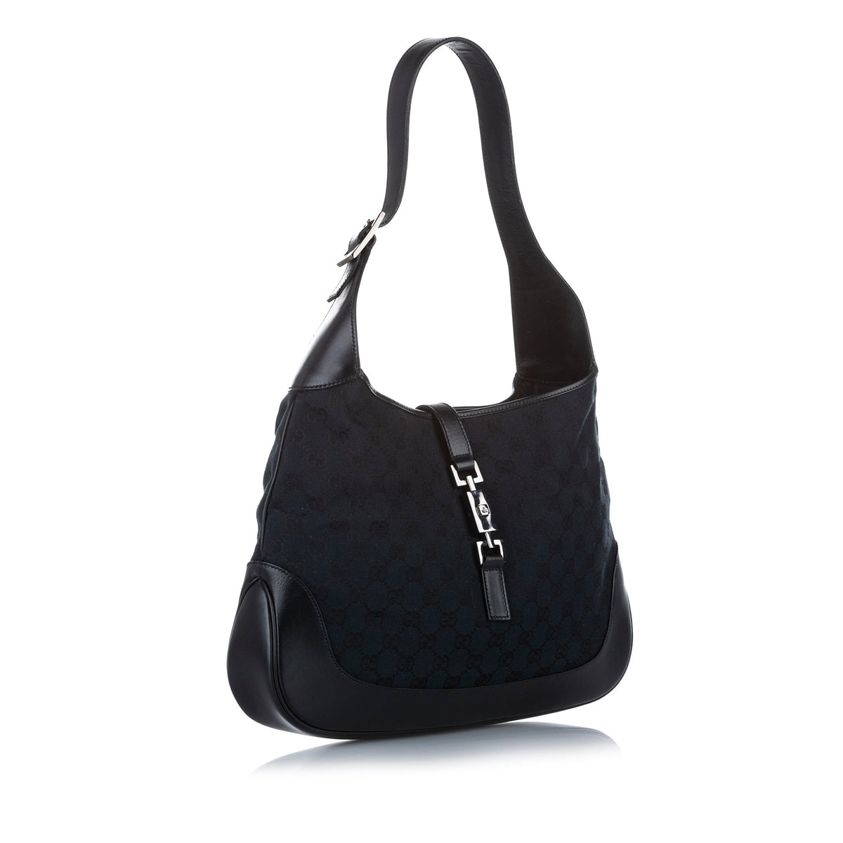 Gucci Gucci GG Canvas Jackie Shoulder Bag Black