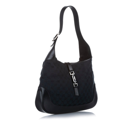 Gucci Gucci GG Canvas Jackie Shoulder Bag Black