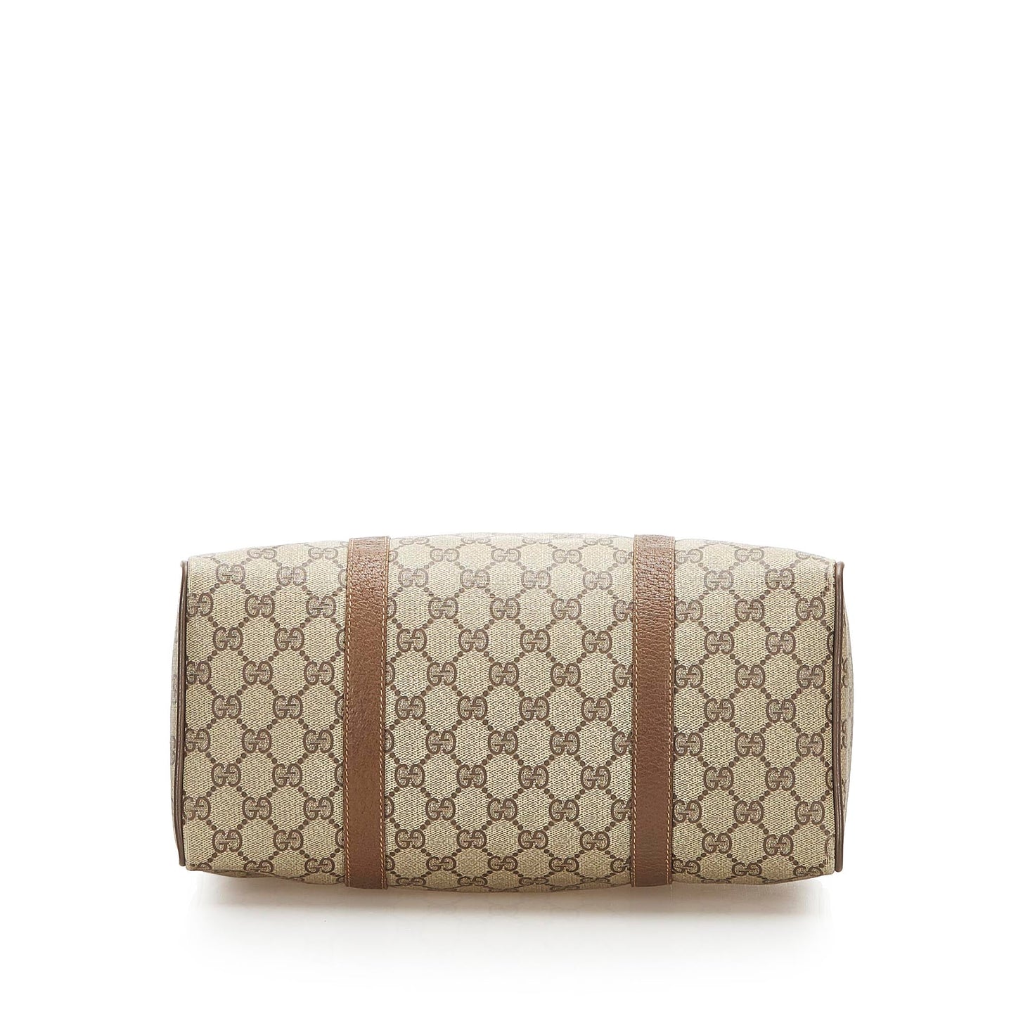 Gucci GG Supreme Web Boston Bag Brown