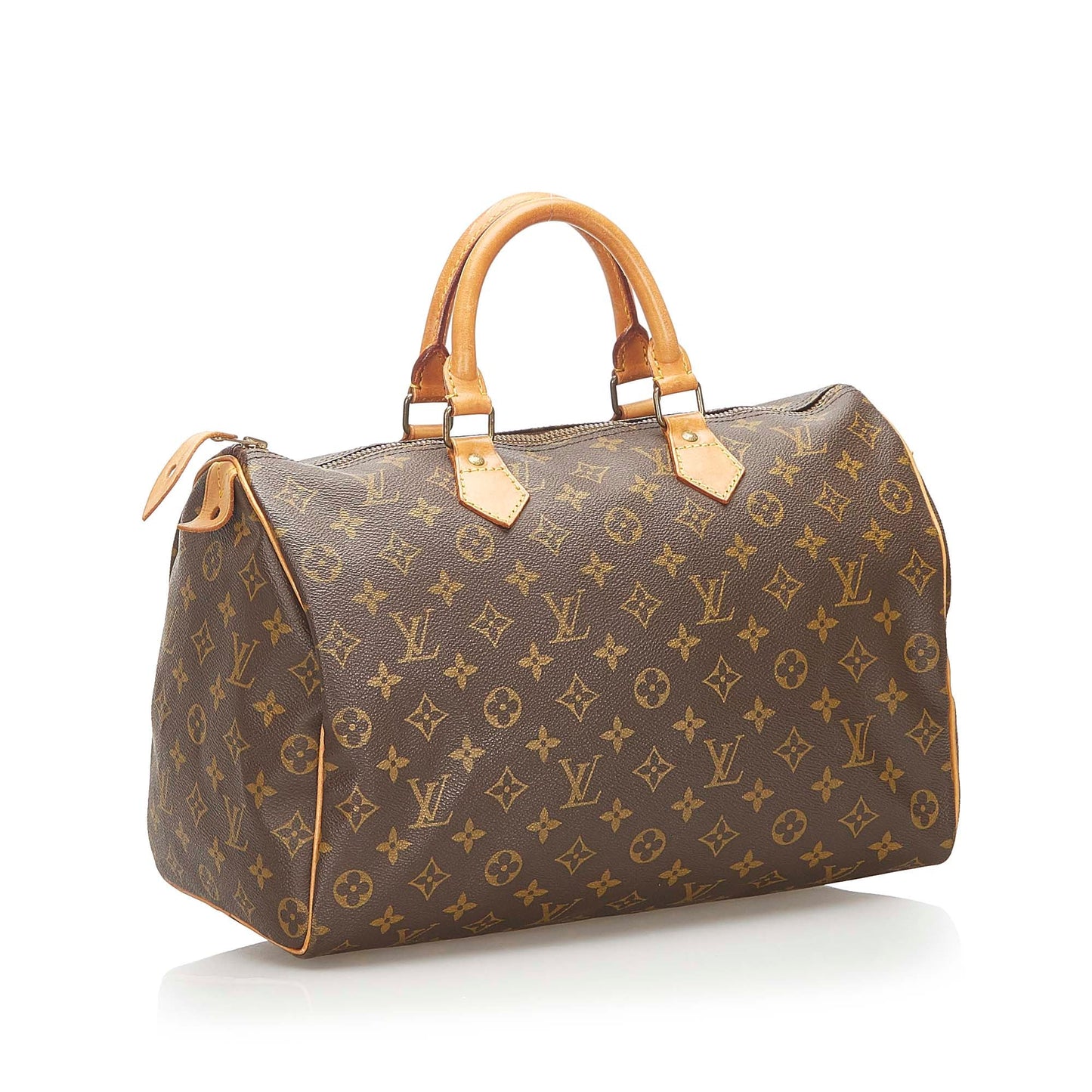 Louis-Vuitton Monogram Speedy 35 Brown