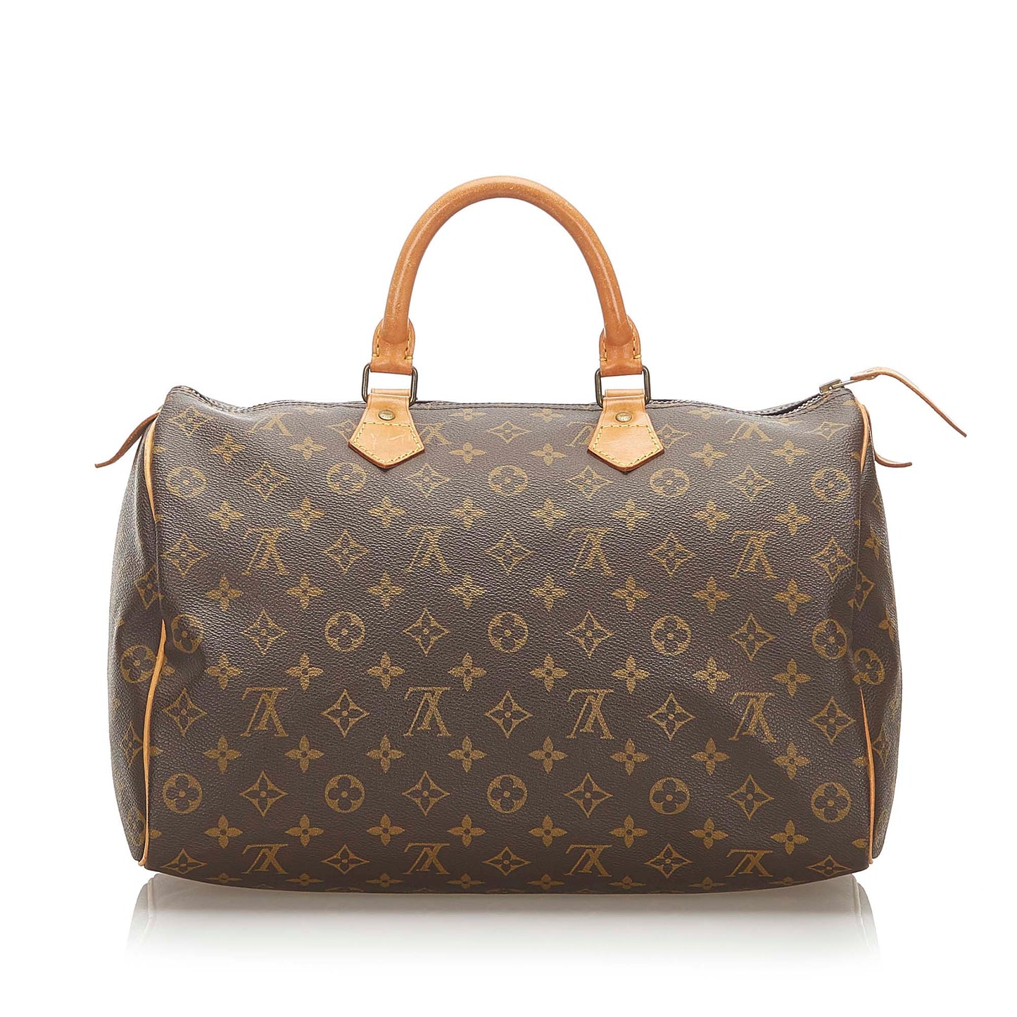 Louis-Vuitton Monogram Speedy 35 Brown